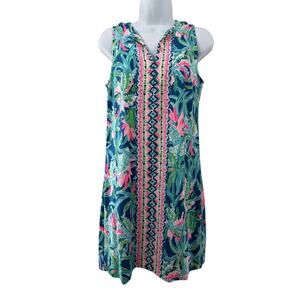 Lilly Pulitzer Sleeveless Kelly Shift Back Zip “Sweet Escape” Size 00 Excellent